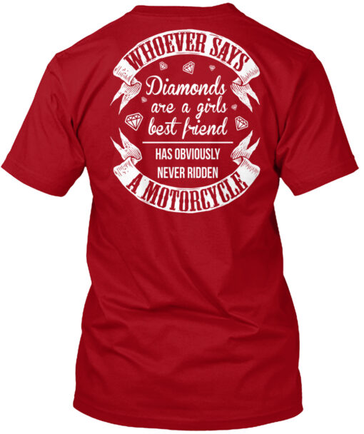 Motorcycles Not Diamonds Girl Shirt