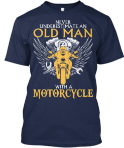 Old Man With A Motorcycle Shirt