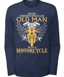 Old Man With A Motorcycle Shirt