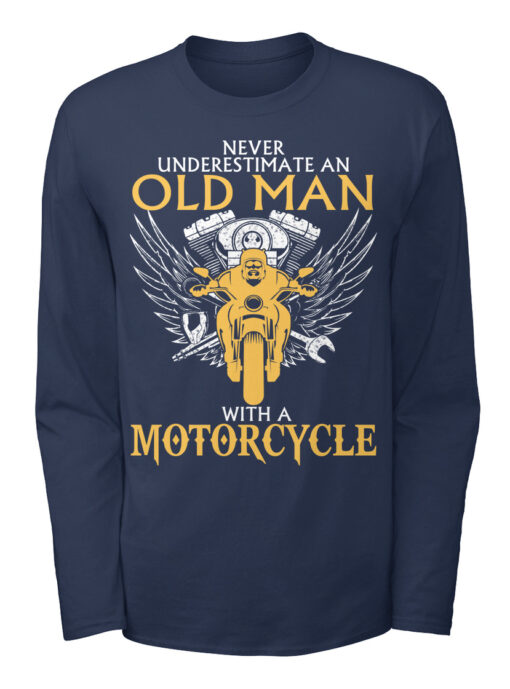 Old Man With A Motorcycle Shirt